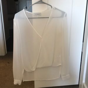 Wayf sheer chiffon high low top